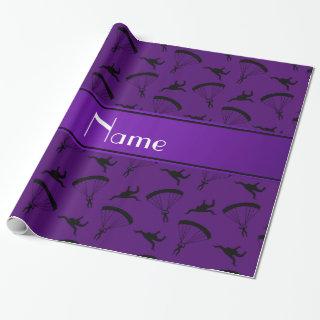 Personalized name purple skydiving pattern