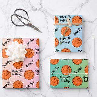 Personalized Name Sentiment Sport Theme Basketball  Sheets