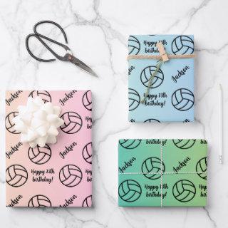 Personalized Name Sentiment Sport Theme Volleyball  Sheets