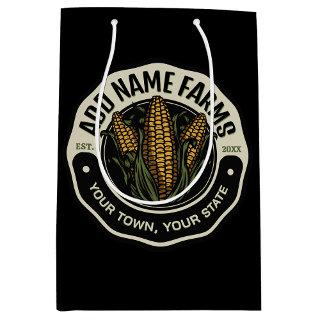 Personalized NAME Sweet Corn Garden Farm Farmer  Medium Gift Bag