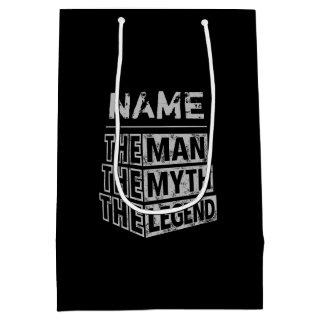 Personalized Name The Man The Myth The Legend Medium Gift Bag