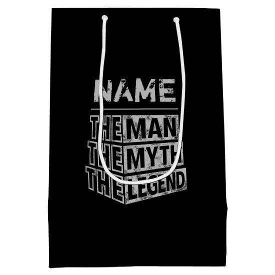 Personalized Name The Man The Myth The Legend Medium Gift Bag