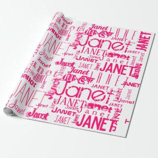 Personalized Name Typography Hot Pink