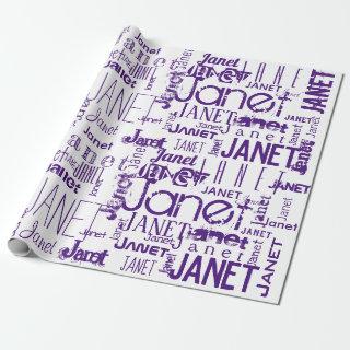 Personalized Name Typography Purple