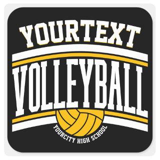 Personalized NAME Volleyball Player School Team  Square Sticker