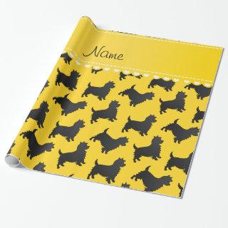 Personalized name yellow cairn terrier dogs