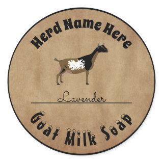 Personalized Nigerian Dwarf Goat Milk Soap Classic Round Sticker