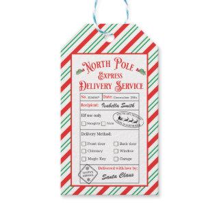 Personalized North Pole Special Delivery Santa Gift Tags