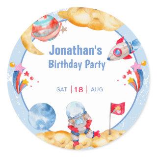 Personalized outerspace astronaut birthday Sticker