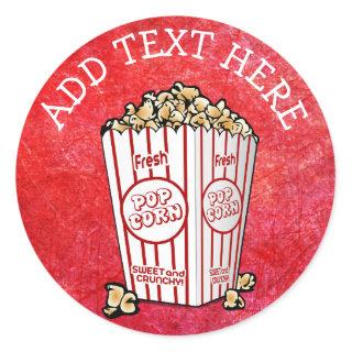 PERSONALIZED Party Popcorn Stickers