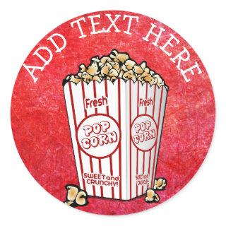 PERSONALIZED Party Popcorn Stickers