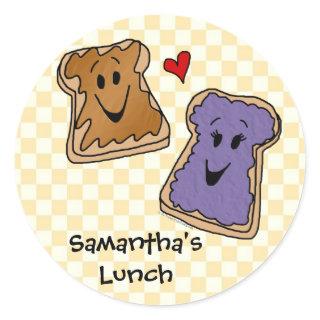 Personalized Peanut Butter and Jelly Sticker