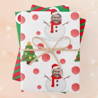 Personalized photo snowman  sheets