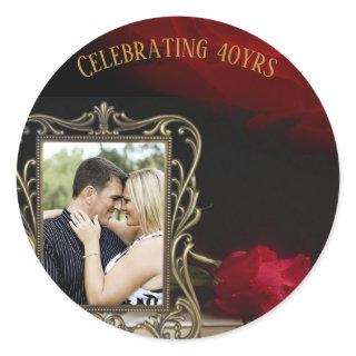 Personalized PHOTO Stickers - Ruby Love ROSE Theme