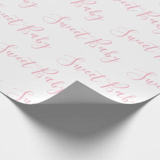 Personalized Pink Girly Elegant Sweet Baby Script