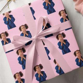 Personalized Pink Photo Collage Kids Birthday