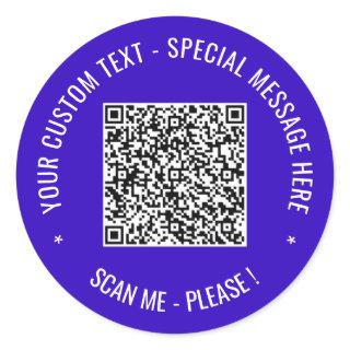 Personalized QR Code Sticker Custom Text and Color