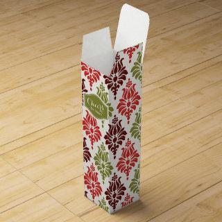 Personalized red Chirstmas snowflakes pattern Wine Gift Box