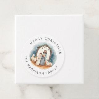 Personalized Religious Nativity Christmas Favor Tags