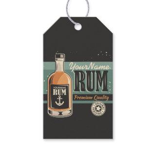 Personalized Sailor Rum Liquor Bottle Retro Sign Gift Tags