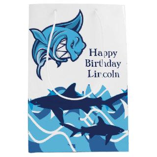 Personalized Shark Birthday Party Gift Bag