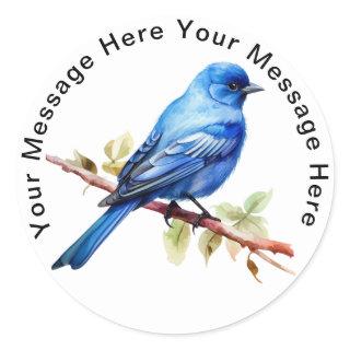 Personalized SongBird Stickers Indigo Bunting