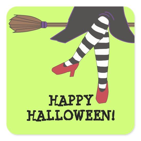 Personalized Spooky Witch Halloween Sticker