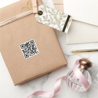 Personalized square qr code sticker