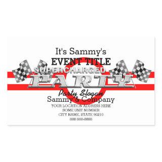 Personalized Supercharged Performance Party Rectangular Sticker
