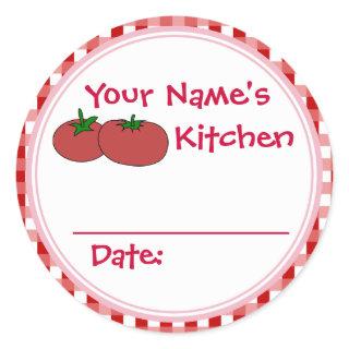 Personalized Tomatoes Berries Canning Jar Stickers