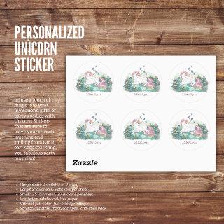 Personalized Unicorn Sticker