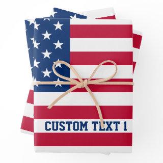 Personalized USA Flag Stars and Stripes  Sheets