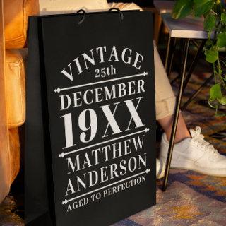 Personalized Vintage Aged to Perfection Medium Gift Bag