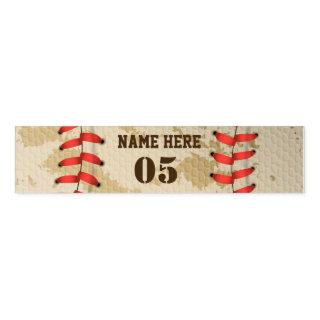 Personalized Vintage Baseball Name Number Retro Napkin Bands