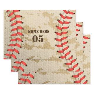 Personalized Vintage Baseball Name Number Retro  Sheets