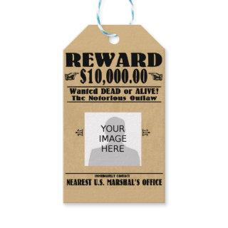 Personalized Wanted Dead or Alive Gift Tags
