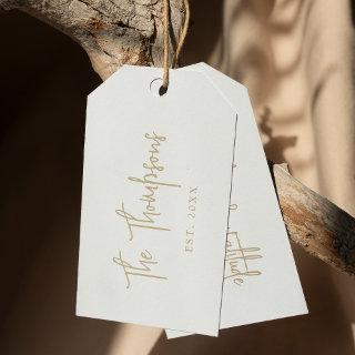 Personalized With Names Elegant Calligraphy Script Gift Tags