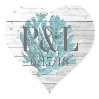 Personalized Wood and  Beachy Coral Stickers