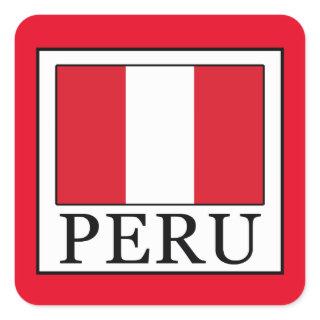 Peru Square Sticker
