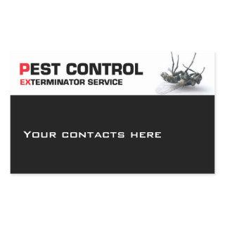 Pest control service rectangular sticker