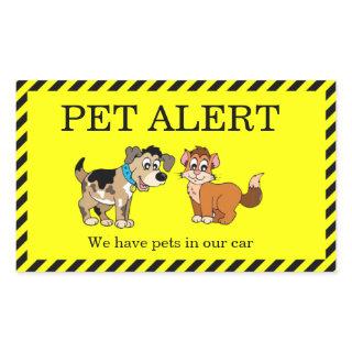 Pet Alert Rectangular Sticker