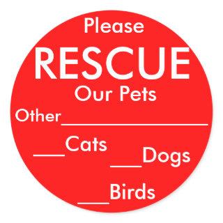 Pet Rescue Stickers