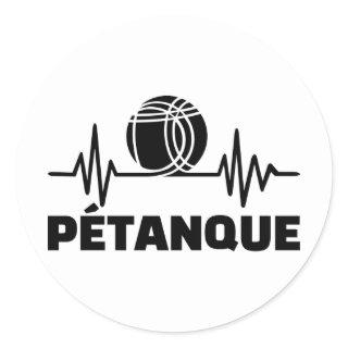 Petanque frequency classic round sticker