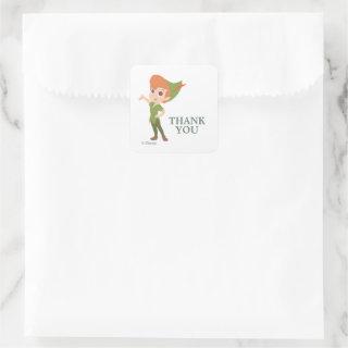 Peter Pan Neverland | Baby Shower - Thank You Square Sticker