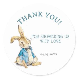 Peter Rabbit Baby Shower Thank You Favor Classic Round Sticker