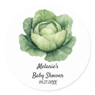 Peter Rabbit Boy Baby Shower Caggabe Head  Classic Round Sticker