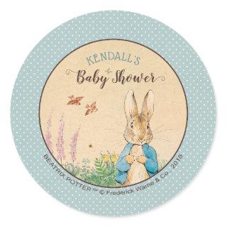 Peter Rabbit | Boy Baby Shower Classic Round Sticker