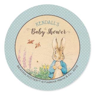 Peter Rabbit | Boy Baby Shower Classic Round Sticker