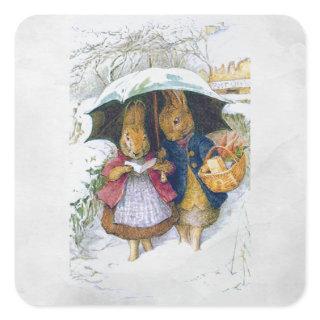 Peter Rabbit  (umbrella)  Square Sticker