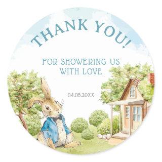 Peter The Rabbit Baby Shower Thank You Favor Classic Round Sticker